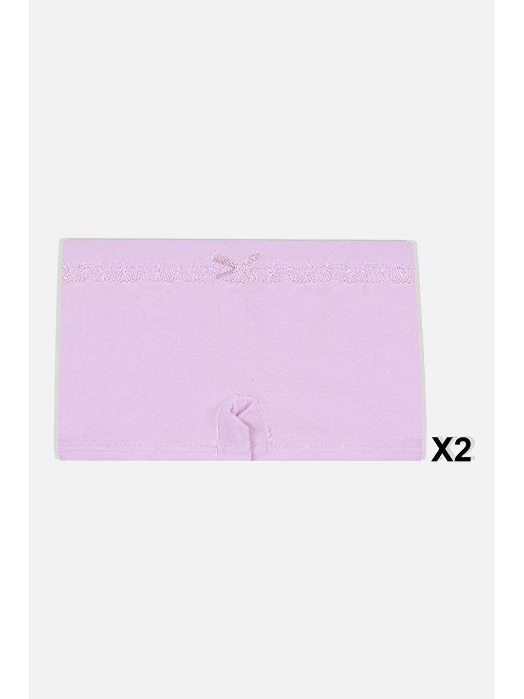 Ekru Kız Çocuk 5'li Pamuklu Dantel Detaylı Boxer-3