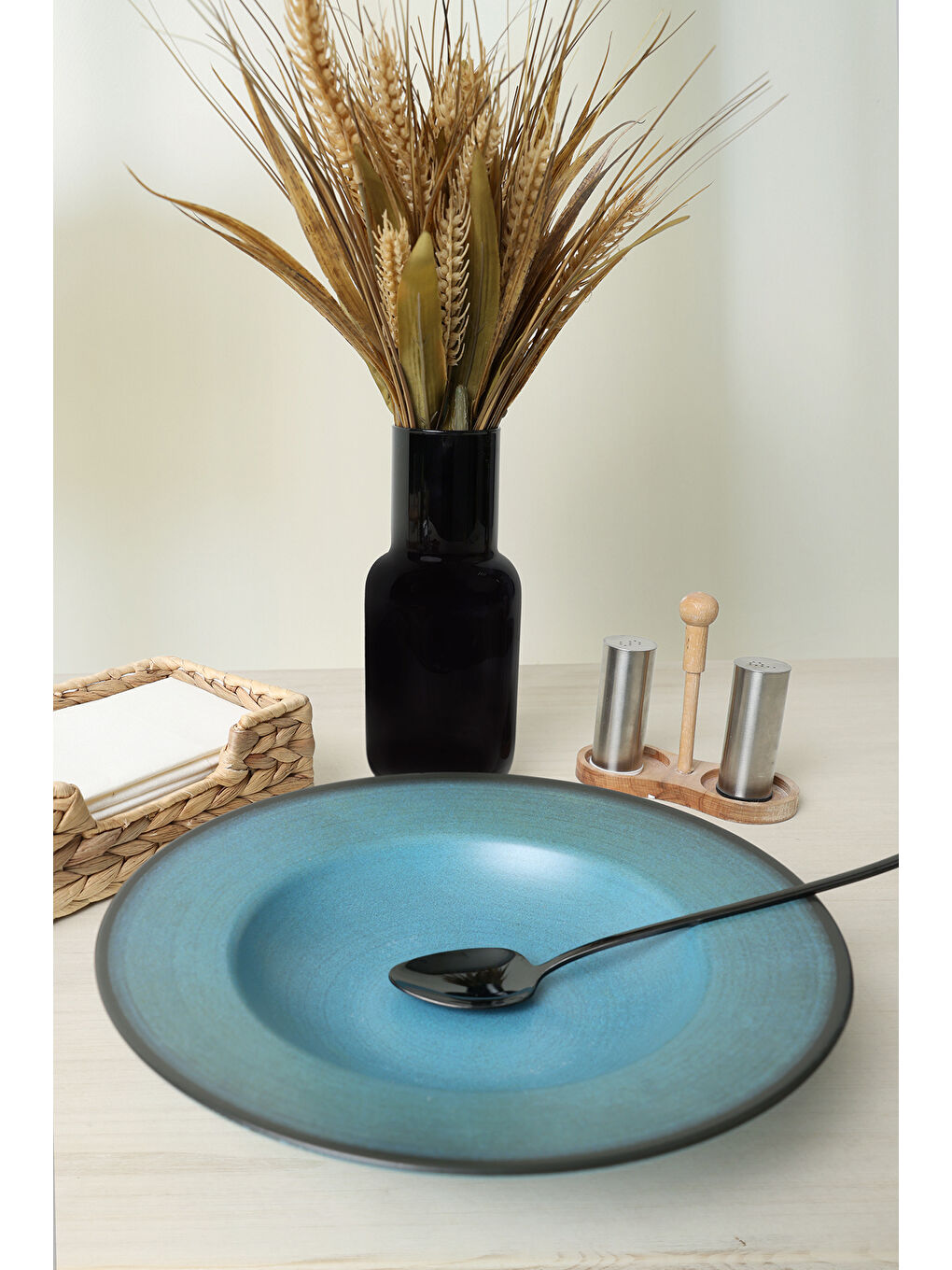 Keramika Karişik Blue Ege Makarna Tabağı 28 Cm