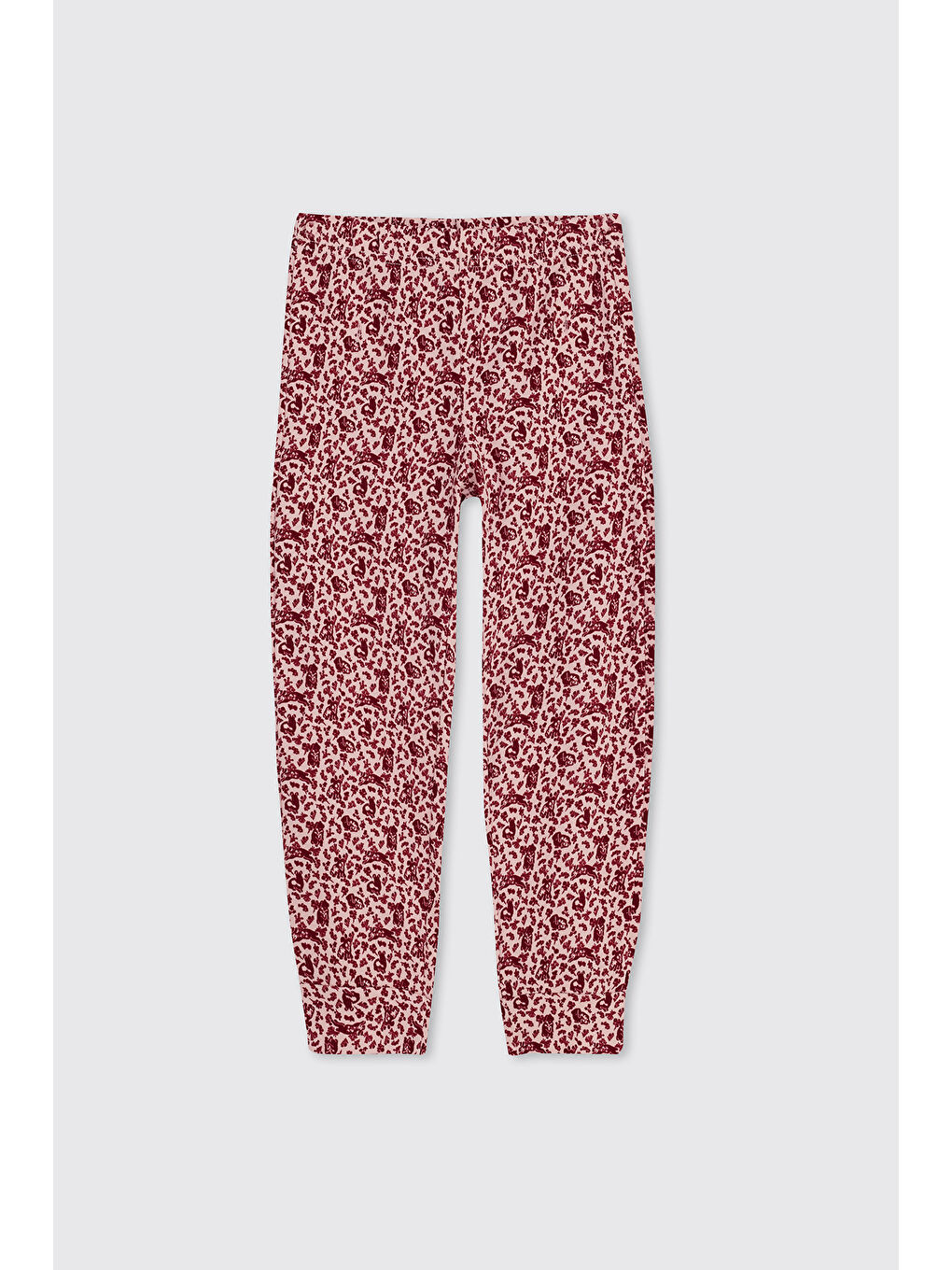 Kız Çocuk Çiçek Desenli Pembe Pijama Takımı-5