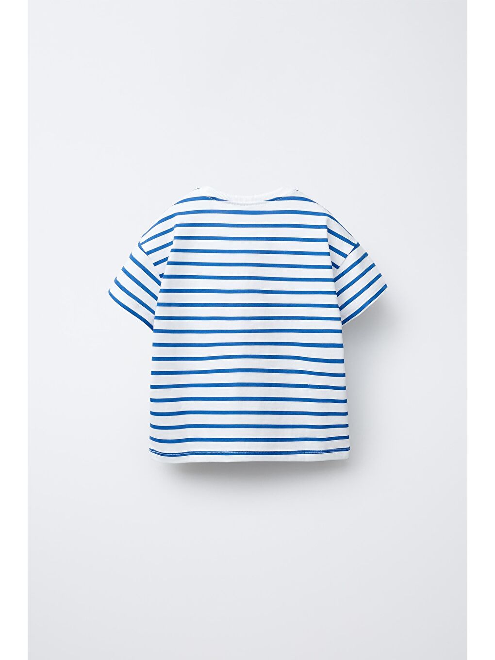 Mavi Kız Çocuk Pamuklu Çizgili Dondurma Baskılı Tişört Eşofman Takım-2