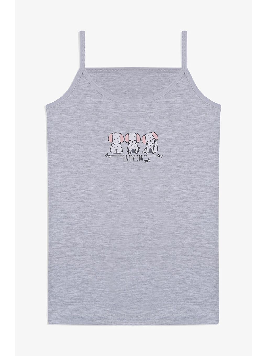 Siyah Kız Çocuk 3'lü Penguen Desenli Pamuklu Atlet-2