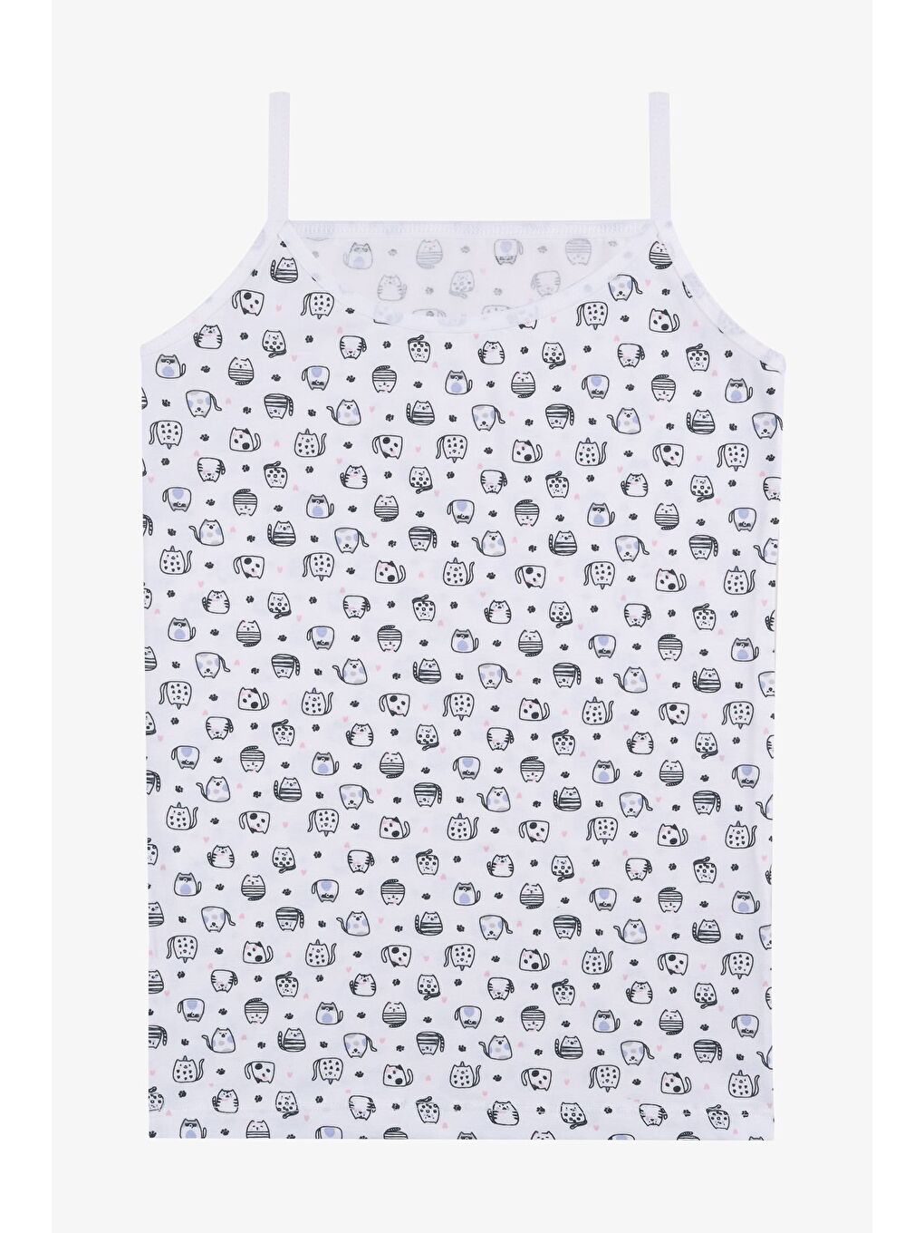 Gri Kız Çocuk 3'lü Penguen Desenli Pamuklu Atlet-1