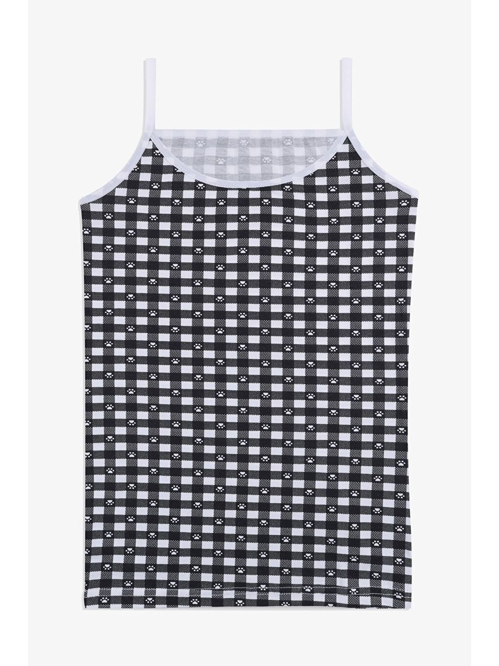 Siyah Kız Çocuk 3'lü Penguen Desenli Pamuklu Atlet-3