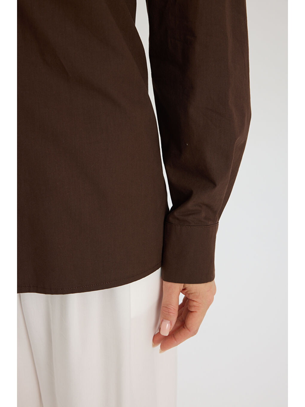 Kahverengi Oversize Kahve Gömlek-7