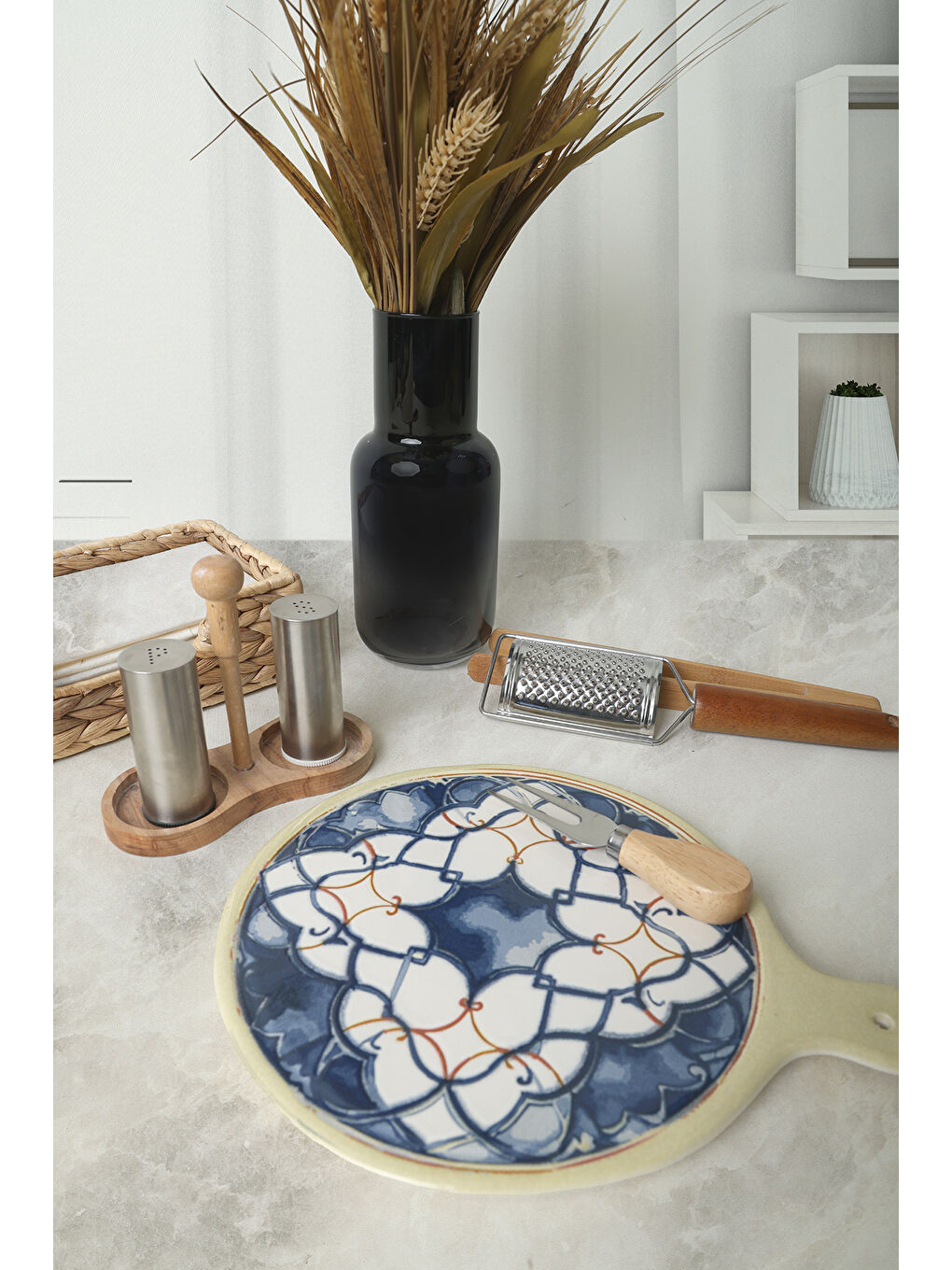 Karışık Wave Flow Peynir Sunum Tabağı 26 Cm