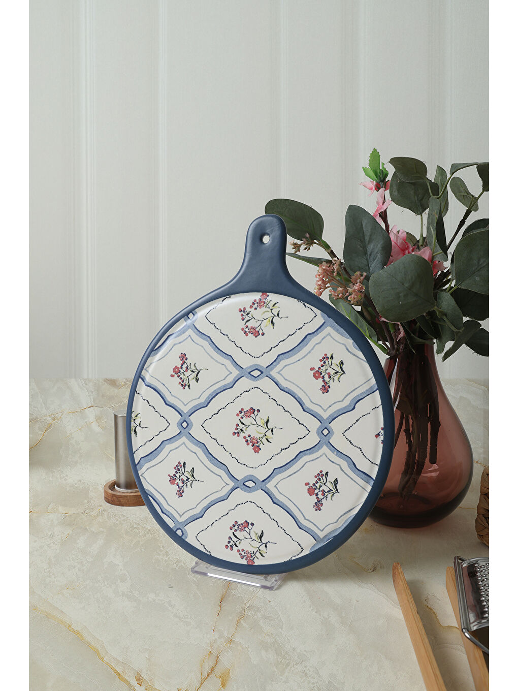 Karışık Floral Waves Peynir Sunum Tabağı 26 Cm-2