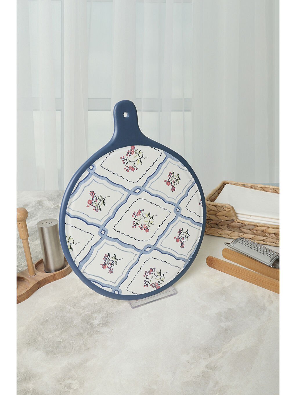 Karışık Floral Waves Peynir Sunum Tabağı 26 Cm-3