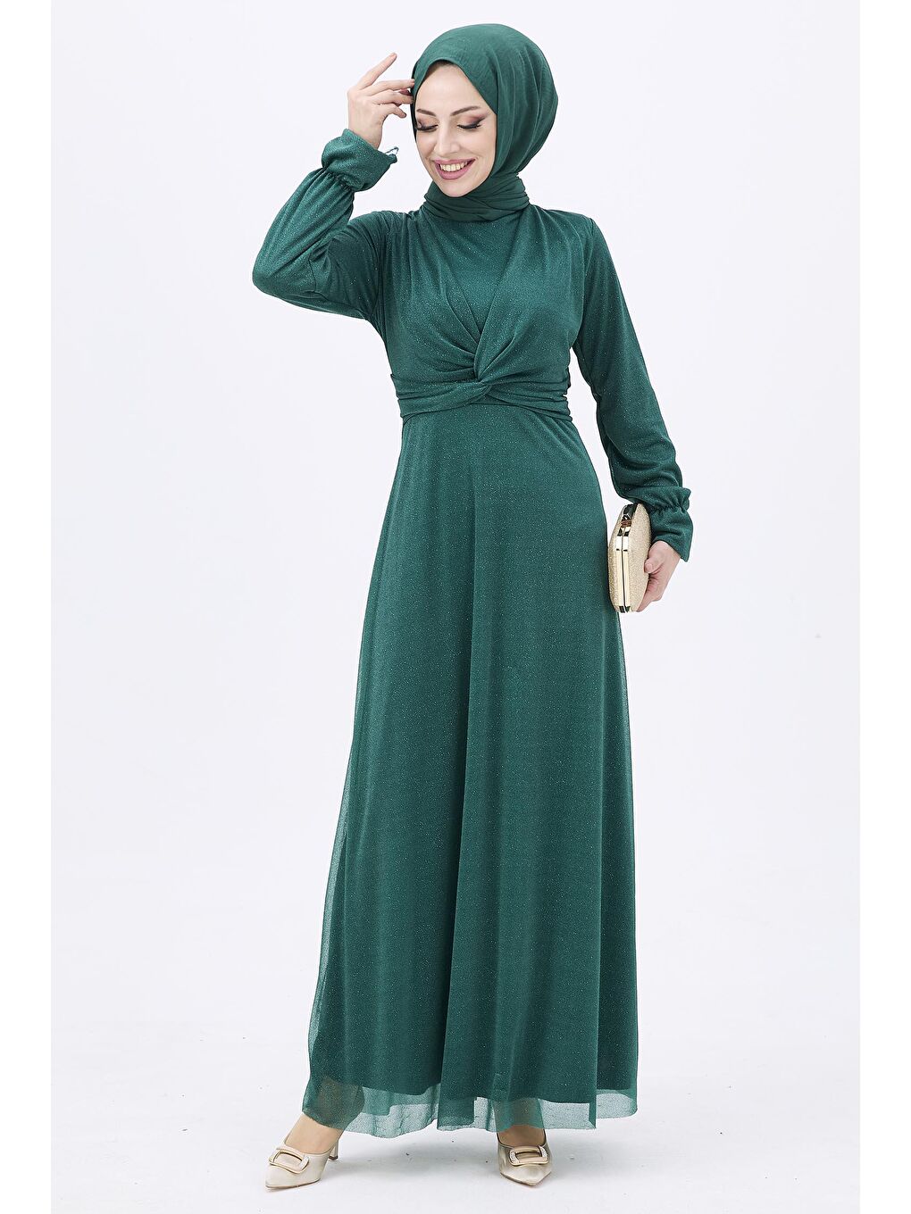 Düz BİSİKLET Kadın Yeşil Abiye - 11142