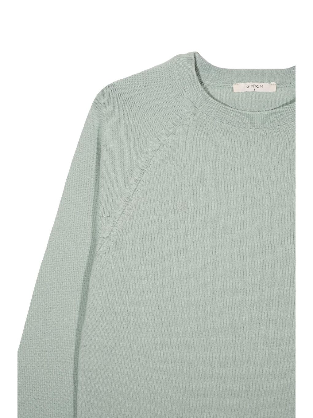 Yeşil Mint Bisiklet Yaka Kazak-1