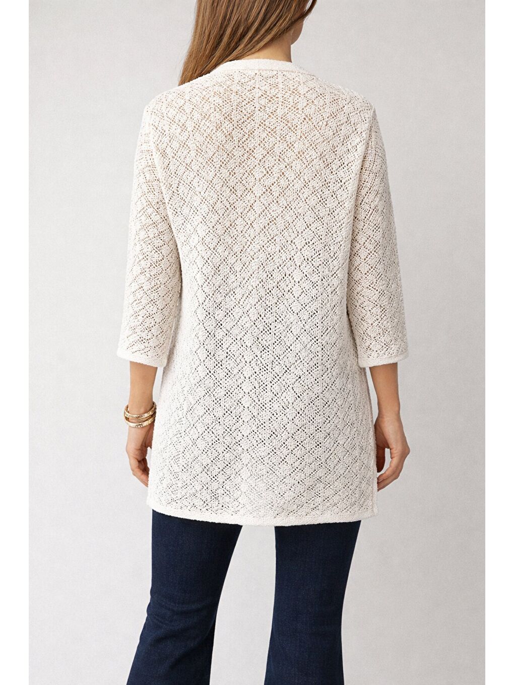 Örgü Hırka Ekru-2