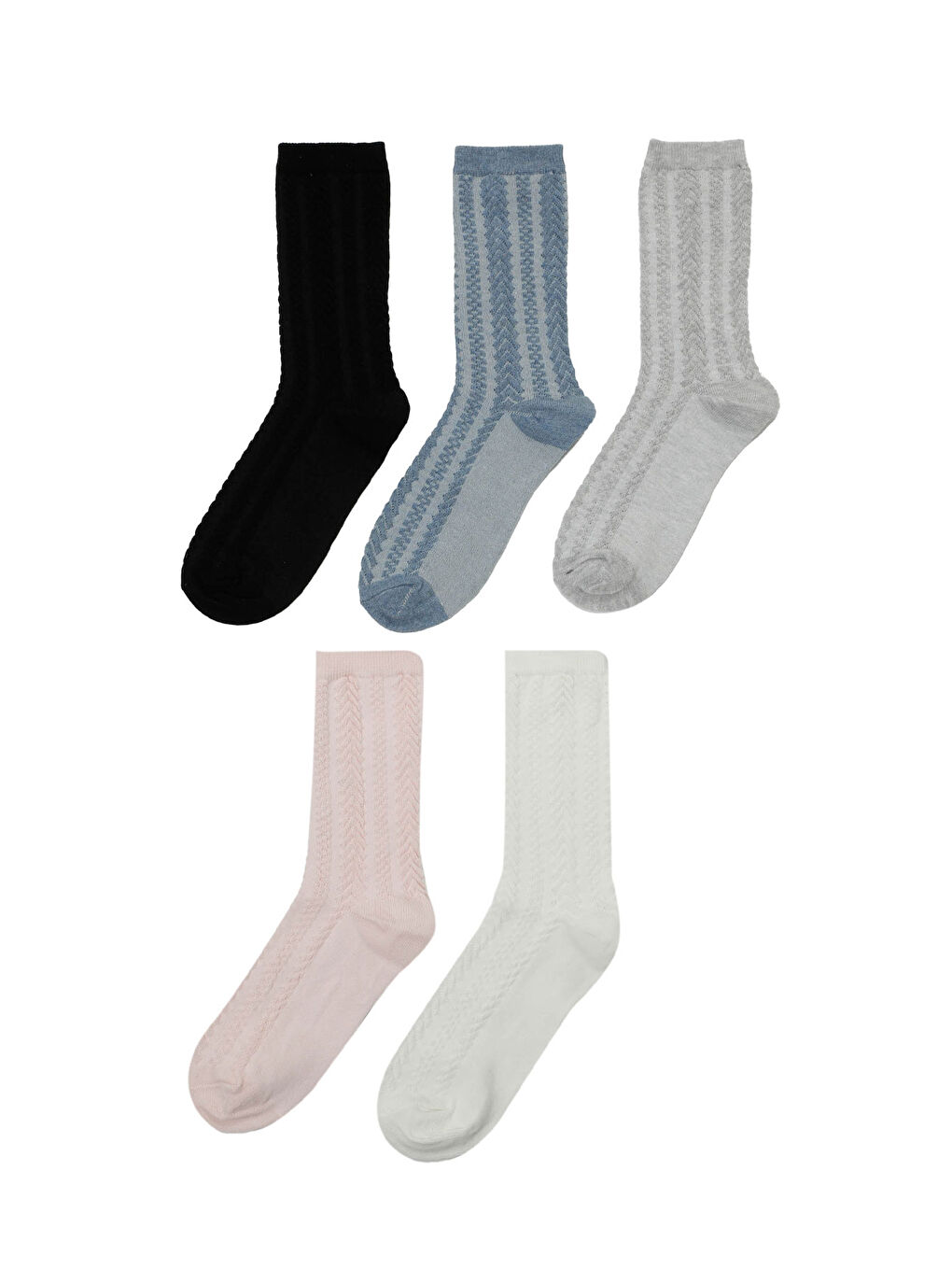 Karışık ZKZK JKR 5 LI SKT-W 4PR Çok Renkli Kadın Soket Çorap