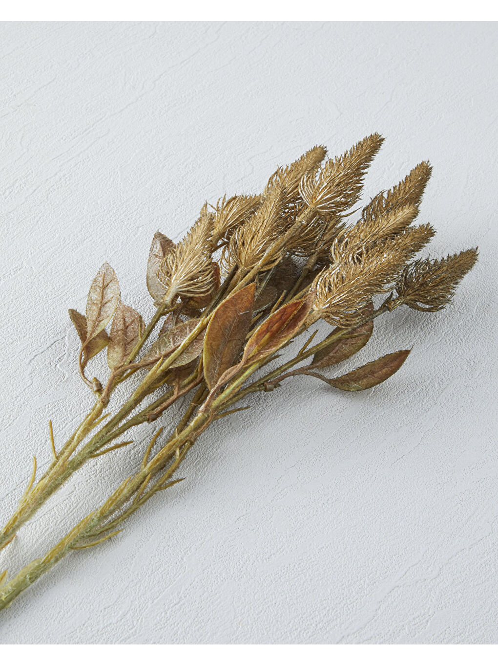 Bunny Tail Leaf Tek Dal Yapay Çiçek 68 cm Sarı-1