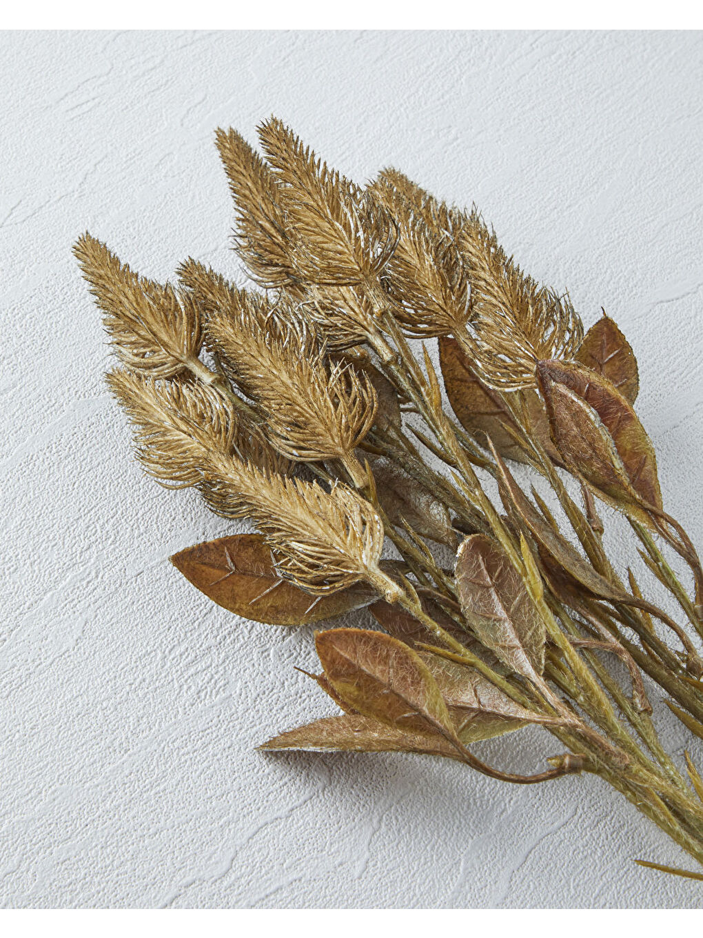 Bunny Tail Leaf Tek Dal Yapay Çiçek 68 cm Sarı-2