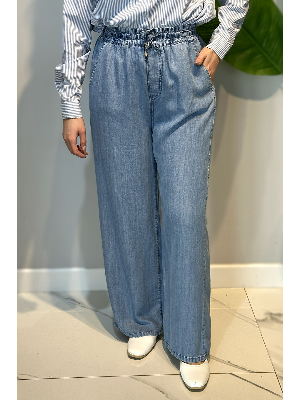 Denim Bolpaça Jean Pantolon 4138 Mavi