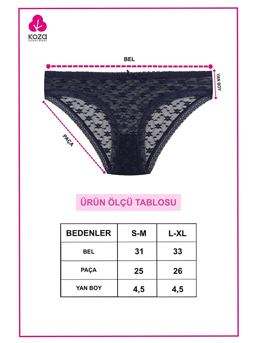 Gri Kadın 3'lü Dantelli Külot-4