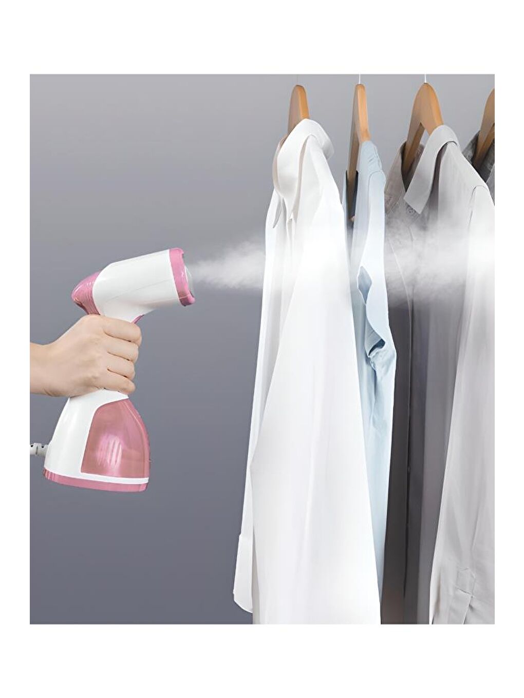 Ksı 6450 Portatif Buharlı Kırışık Giderici Dikey Ütü 1200w - Pembe-5