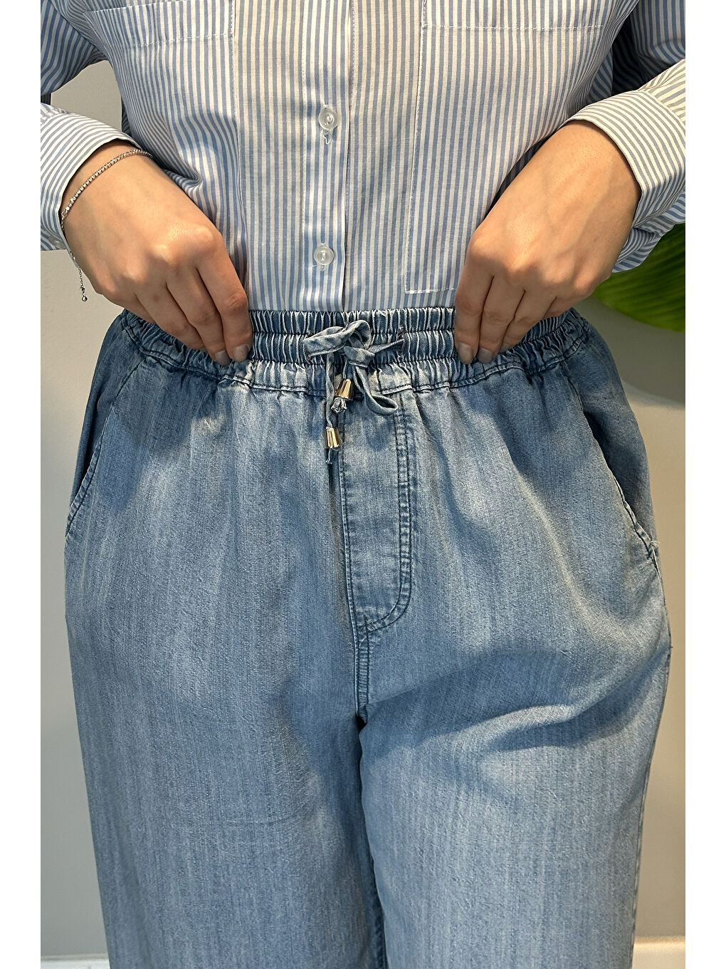 Denim Bolpaça Jean Pantolon 4138 Mavi-1