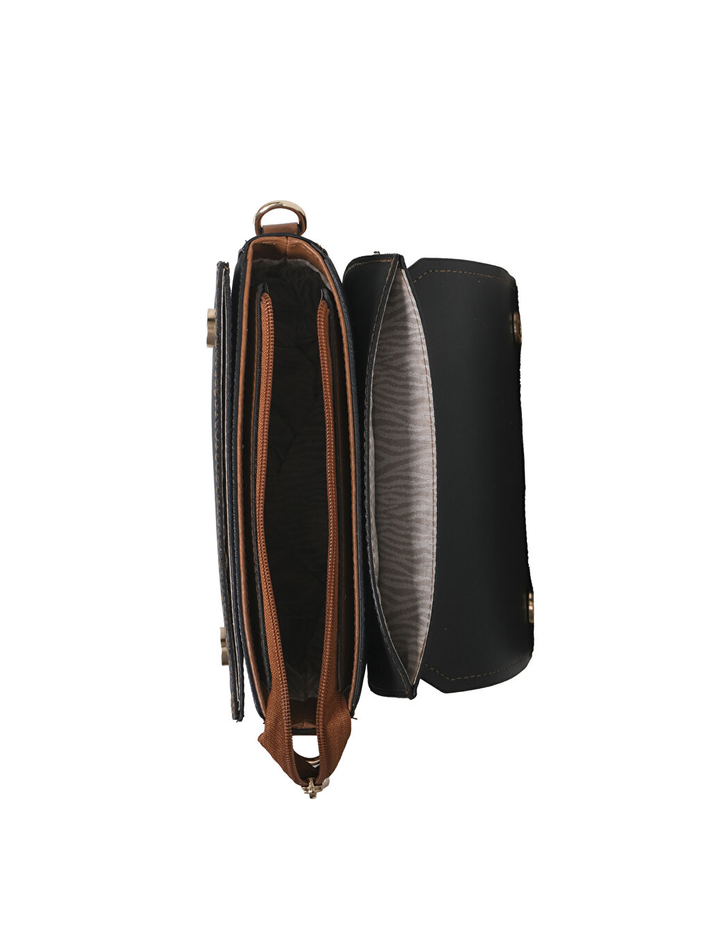 Kadın Çapraz Çanta TH-YK56113 Siyah-Taba-5