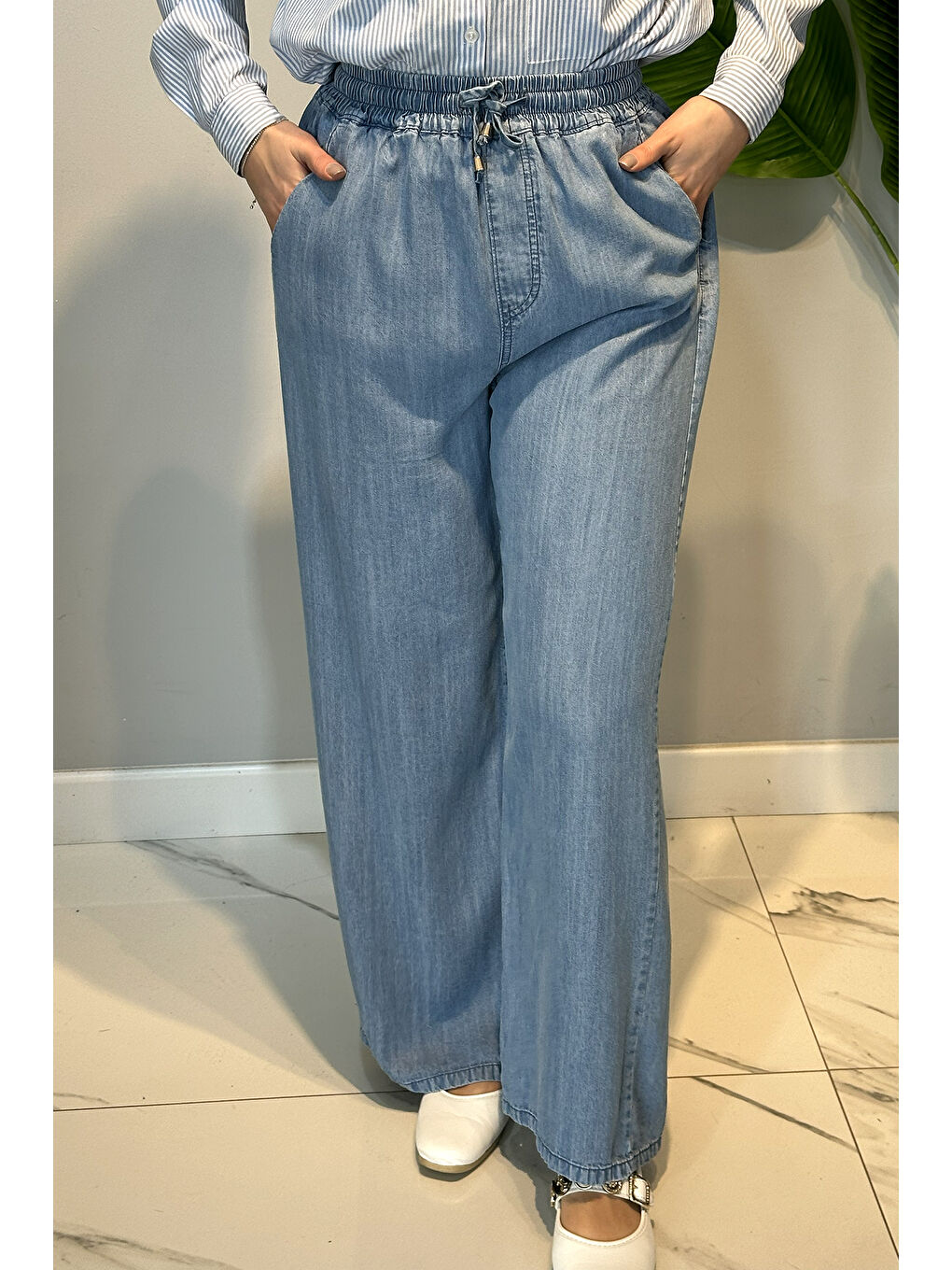 Denim Bolpaça Jean Pantolon 4138 Mavi-3