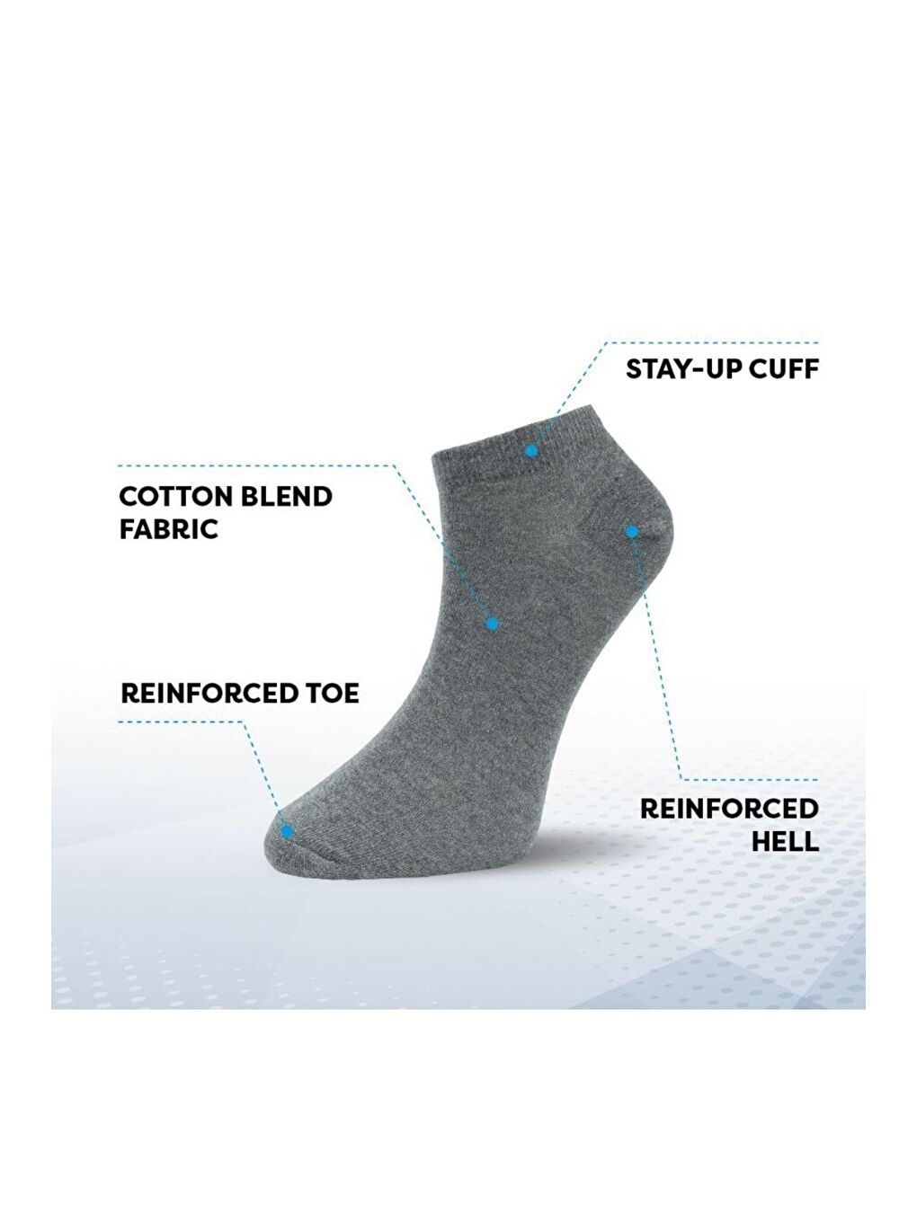 Karışık 6'lı Kadın Pamuklu Yüksek Kaliteli Yumuşak Nefes Alabilen Dayanıklı Premium Kutulu Patik Çorap-5