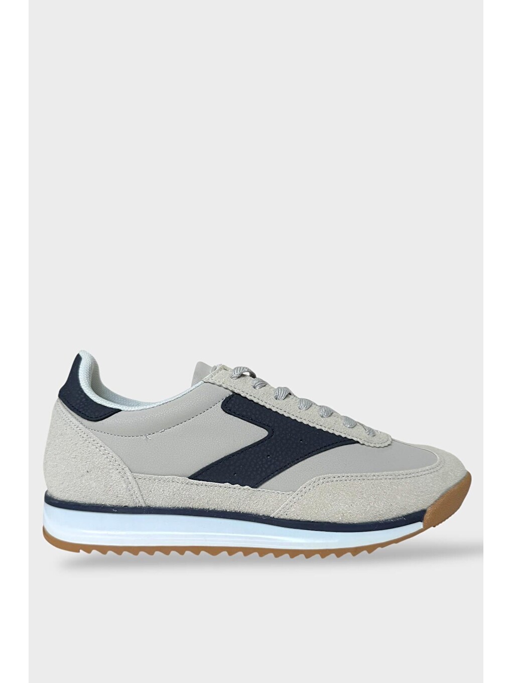 Gri Erkek Günlük Hafif Rahat Taban Sneaker Ayakkabı Grİ - Lacİvert
