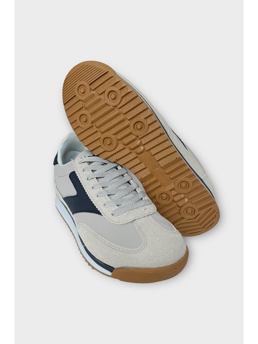 Gri Erkek Günlük Hafif Rahat Taban Sneaker Ayakkabı Grİ - Lacİvert-5