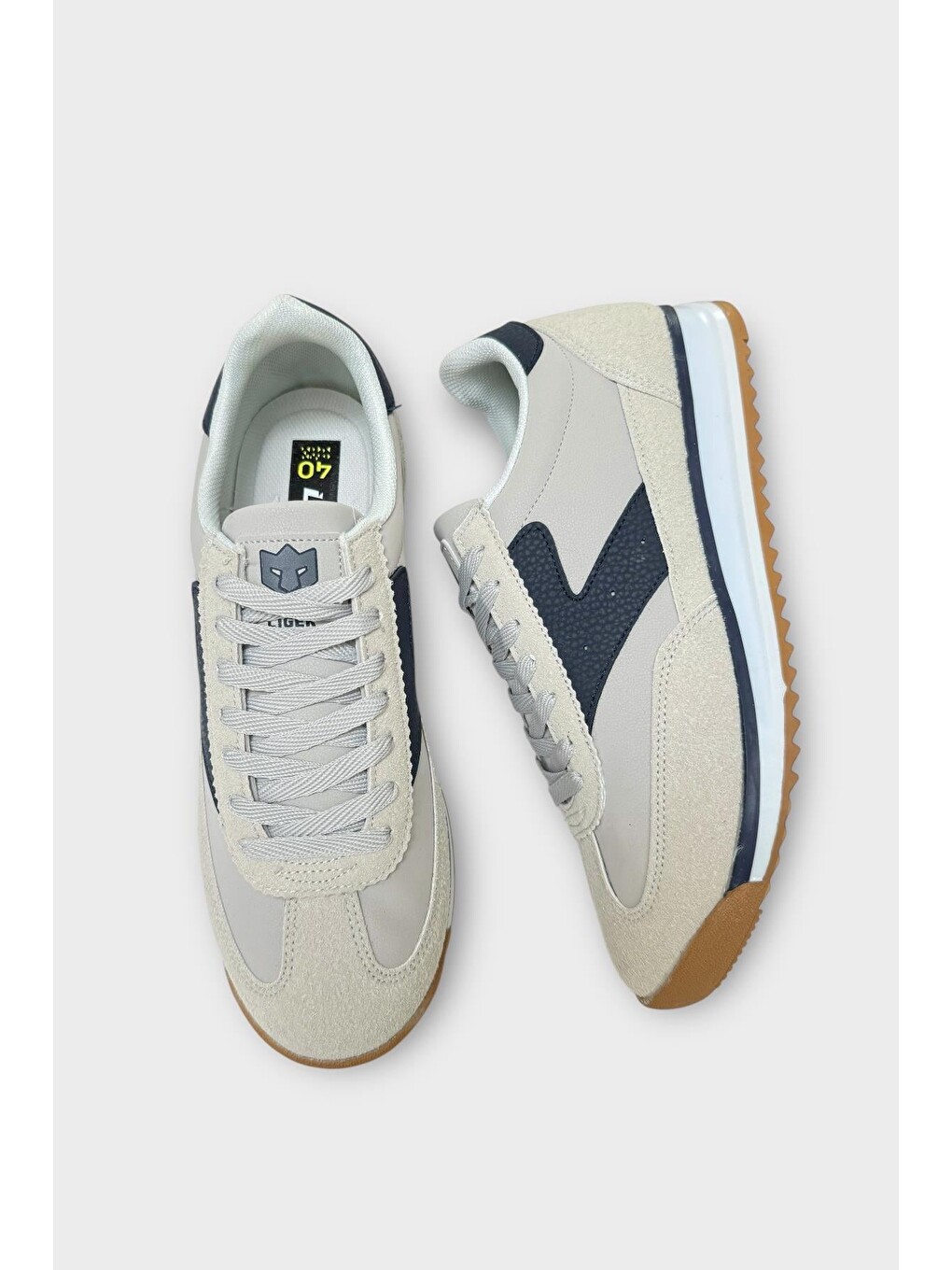 Gri Erkek Günlük Hafif Rahat Taban Sneaker Ayakkabı Grİ - Lacİvert-6