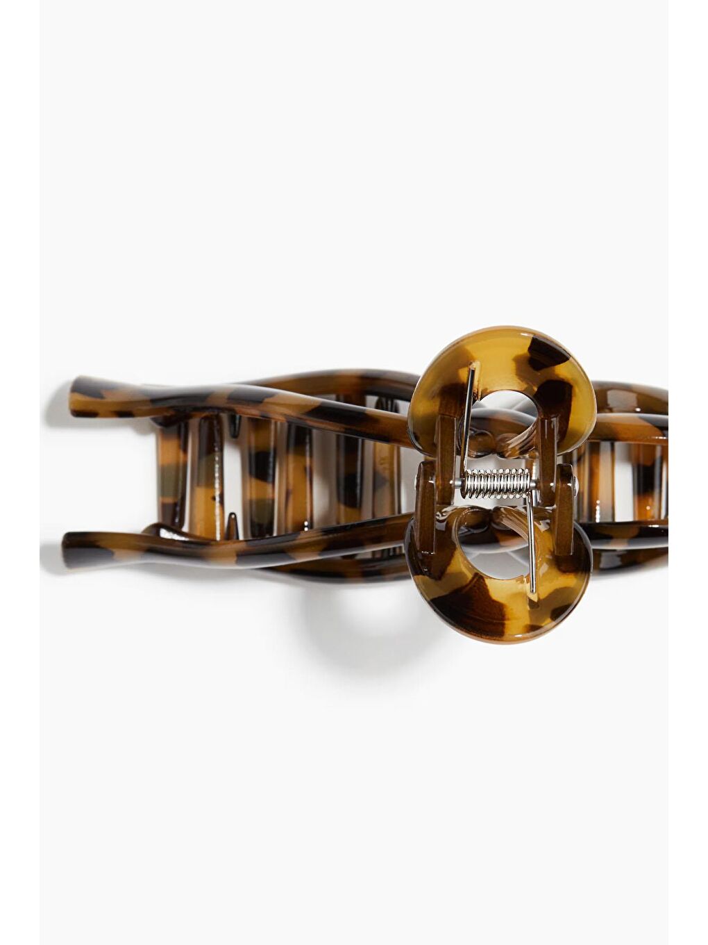 Kahverengi Fiyonk Şeklinde Mandal Saç Tokası-1