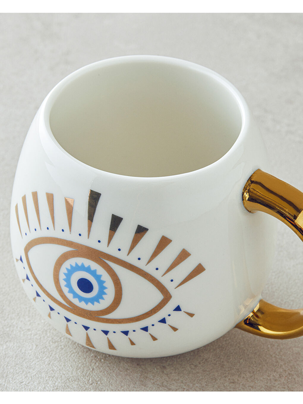 Sarı Mystic Look New Bone China Yılbaşı Kupa 425 ml Gold-2