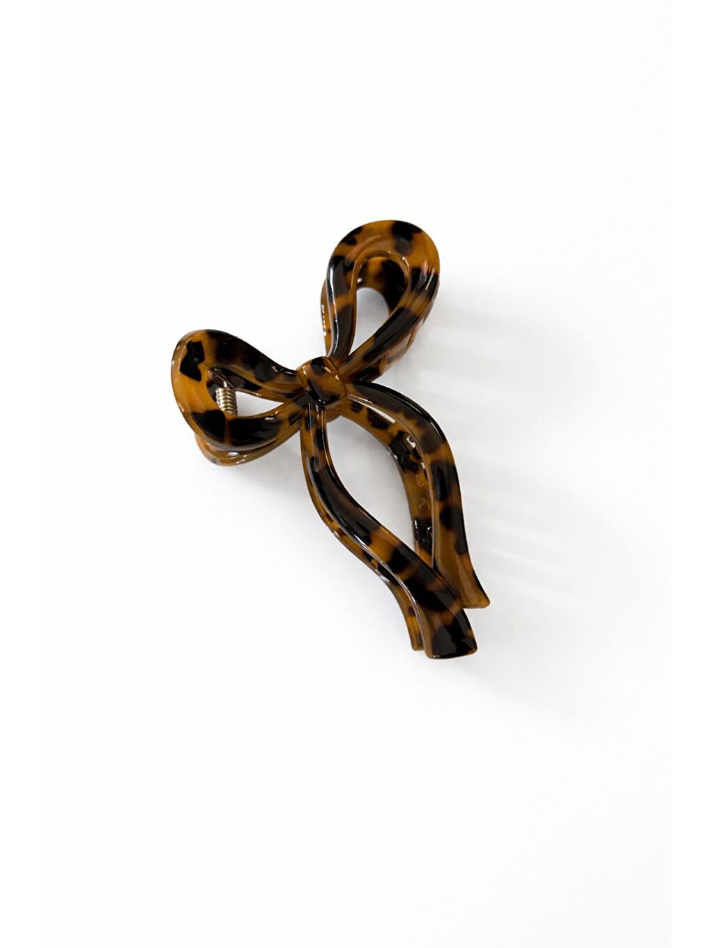 Kahverengi Fiyonk Şeklinde Mandal Saç Tokası-2