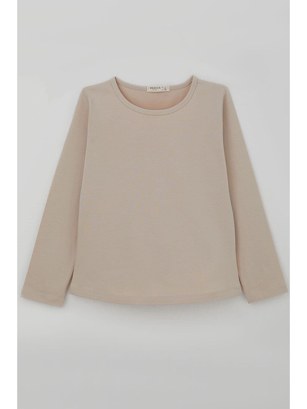Kız Çocuk Uzun Kollu Tişört Basic Bej (8-12 Yaş)