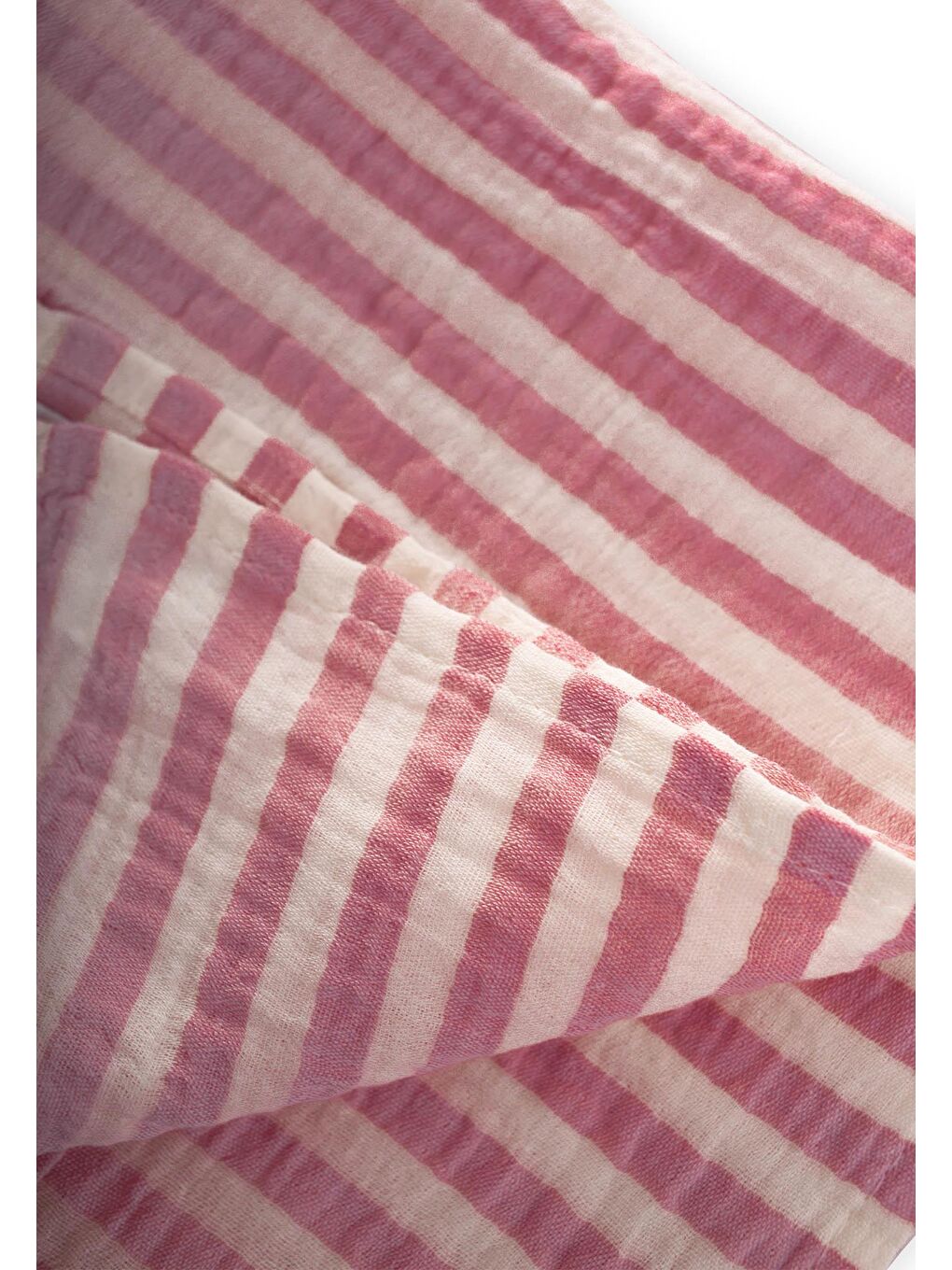 Naturel Battaniye 90X100cm Bordo Kalın Çizgili-2