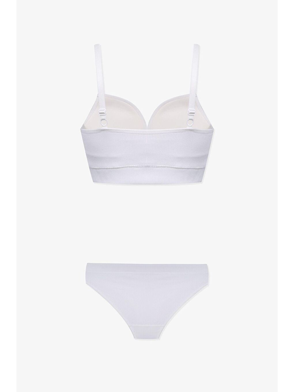 Ekru Kadın Fitilli Yarım Dolgulu Sütyen Takım-1
