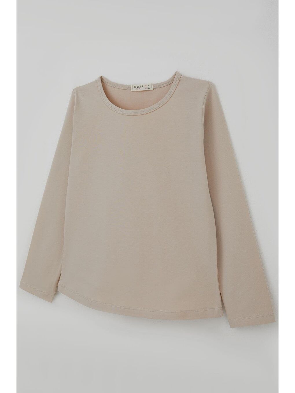 Kız Çocuk Uzun Kollu Tişört Basic Bej (8-12 Yaş)-2