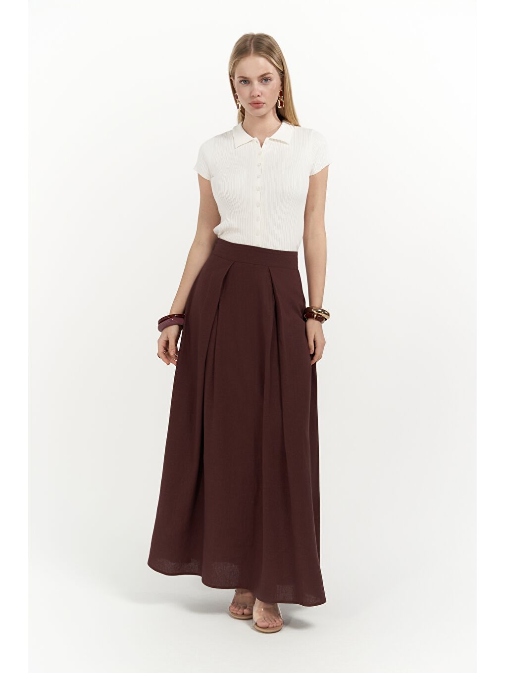 Mombasa Pile Detay Bordo Etek