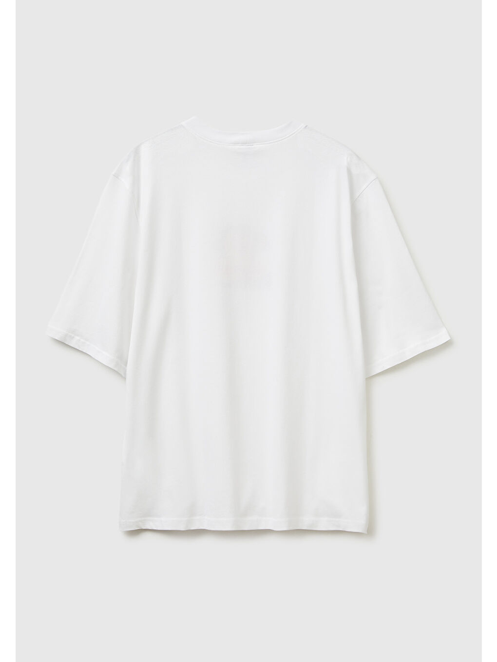 Erkek Beyaz  %100 Pamuk Paul Frank Baskılı Bisiklet Yaka T-Shirt-1