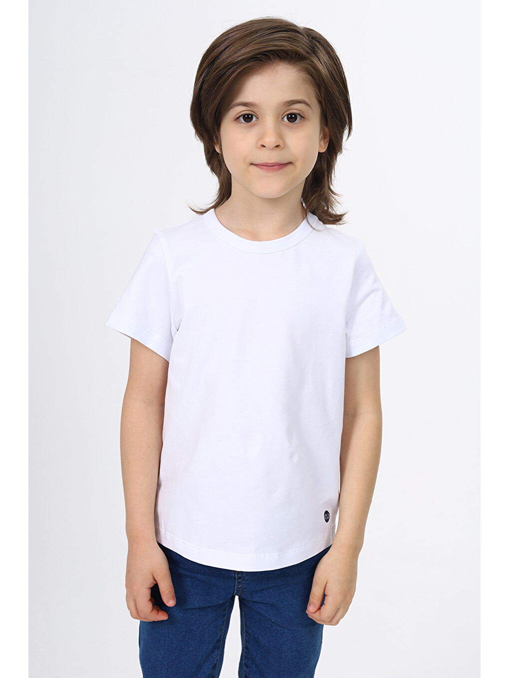 Beyaz Erkek Çocuk Baskılı Tişört