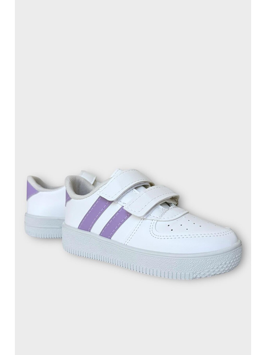 Çocuk Sneaker Spor Ayakkabı Beyaz - Mor-1