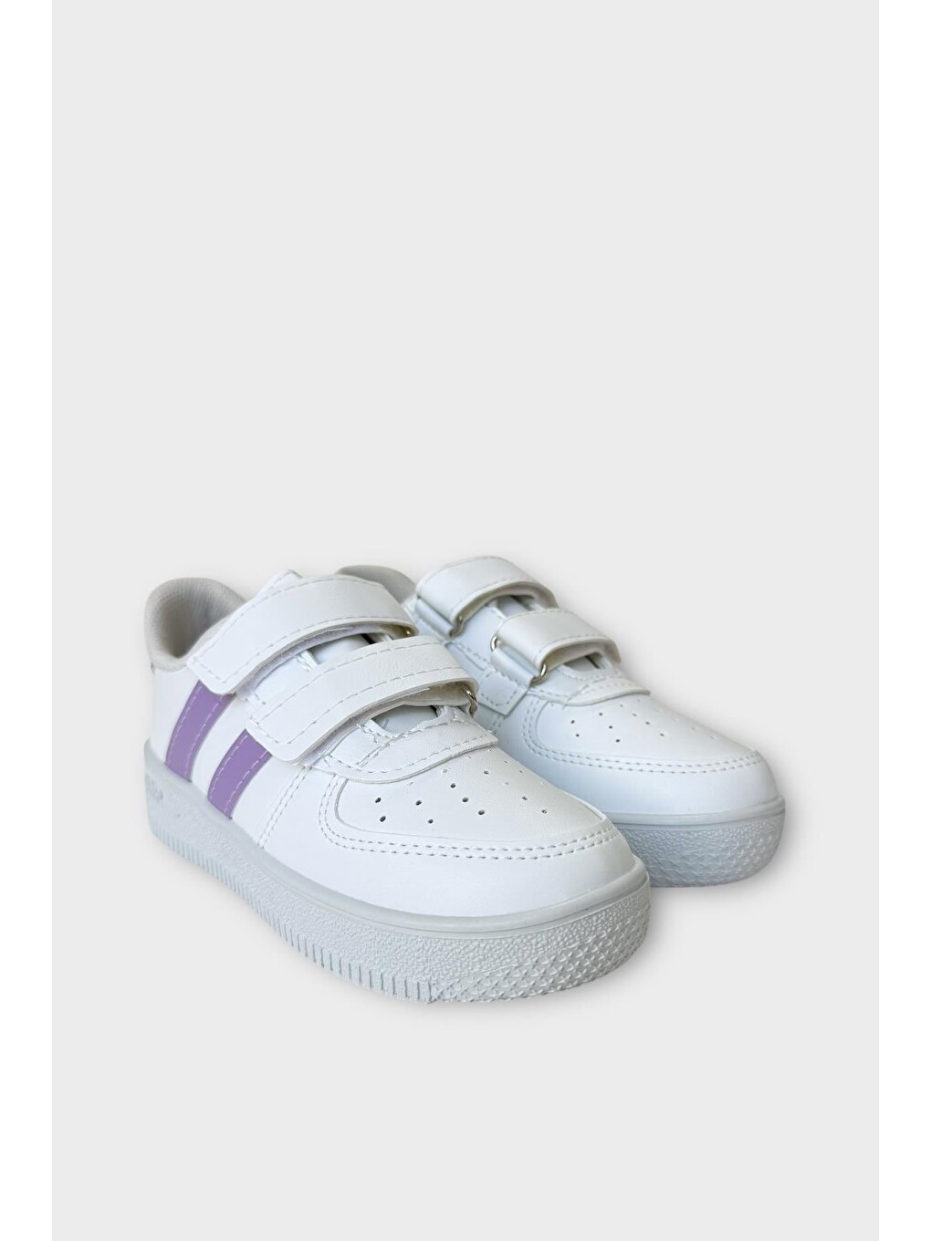 Çocuk Sneaker Spor Ayakkabı Beyaz - Mor-2
