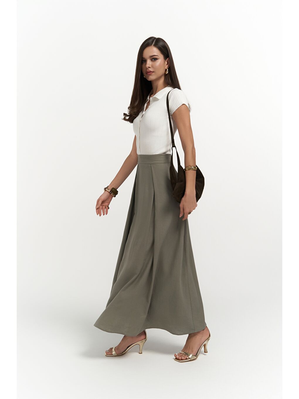 Mombasa Pile Detay Haki Etek-2