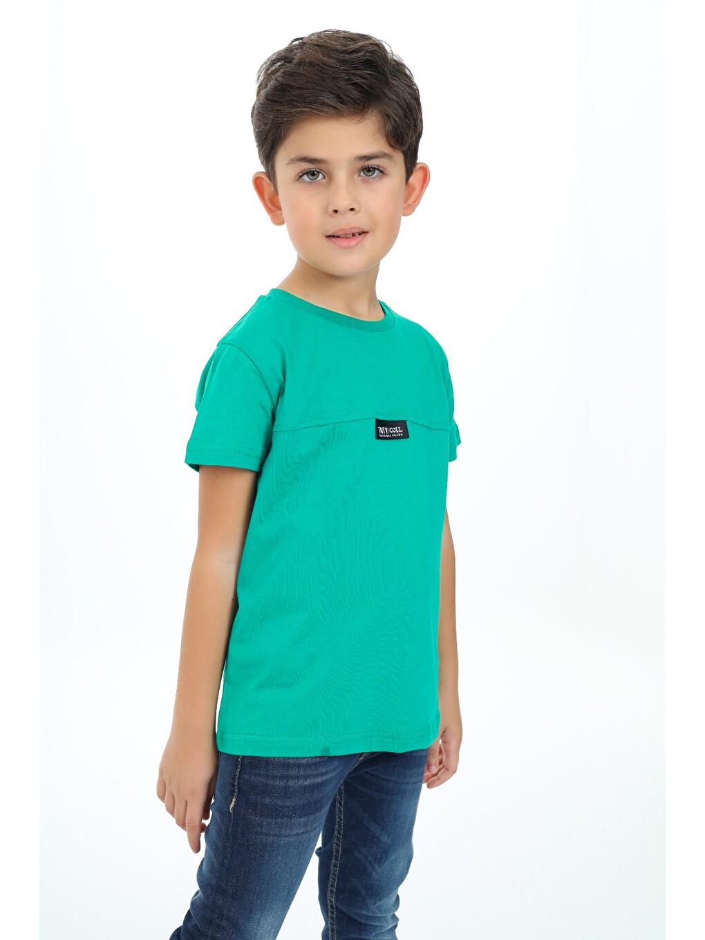 Yeşil Erkek Çocuk Baskılı Tişört-2