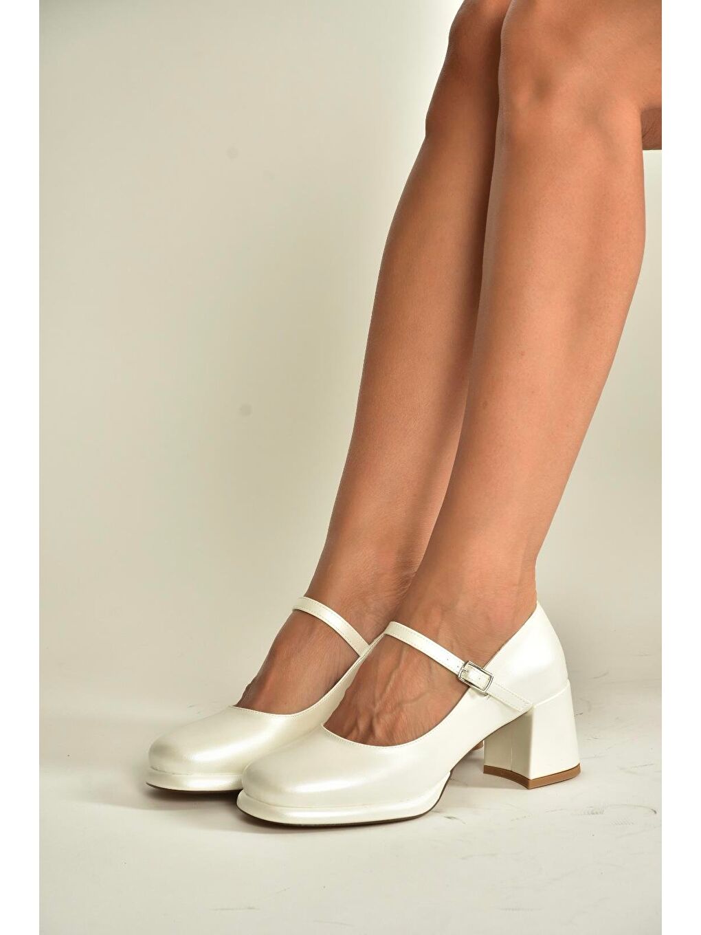 Bej Sedef Kadın Topuklu Ayakkabı T820059109-2