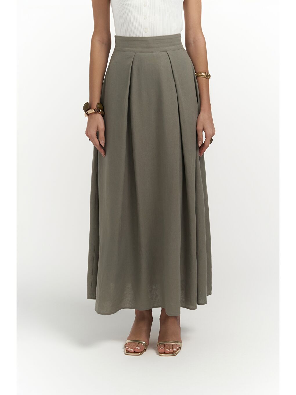 Mombasa Pile Detay Haki Etek-5