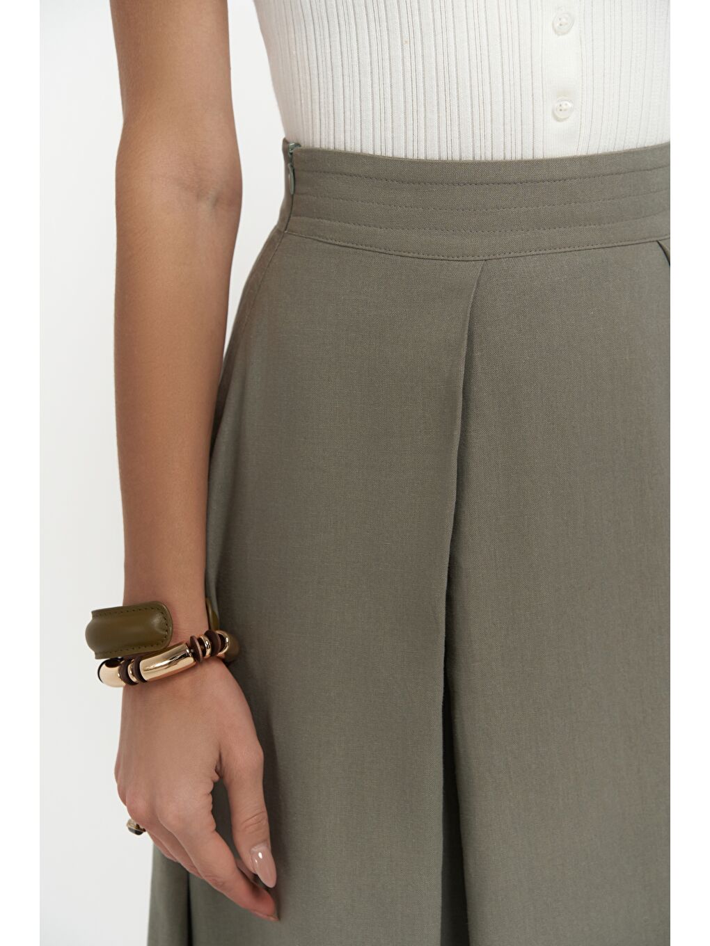 Mombasa Pile Detay Haki Etek-7