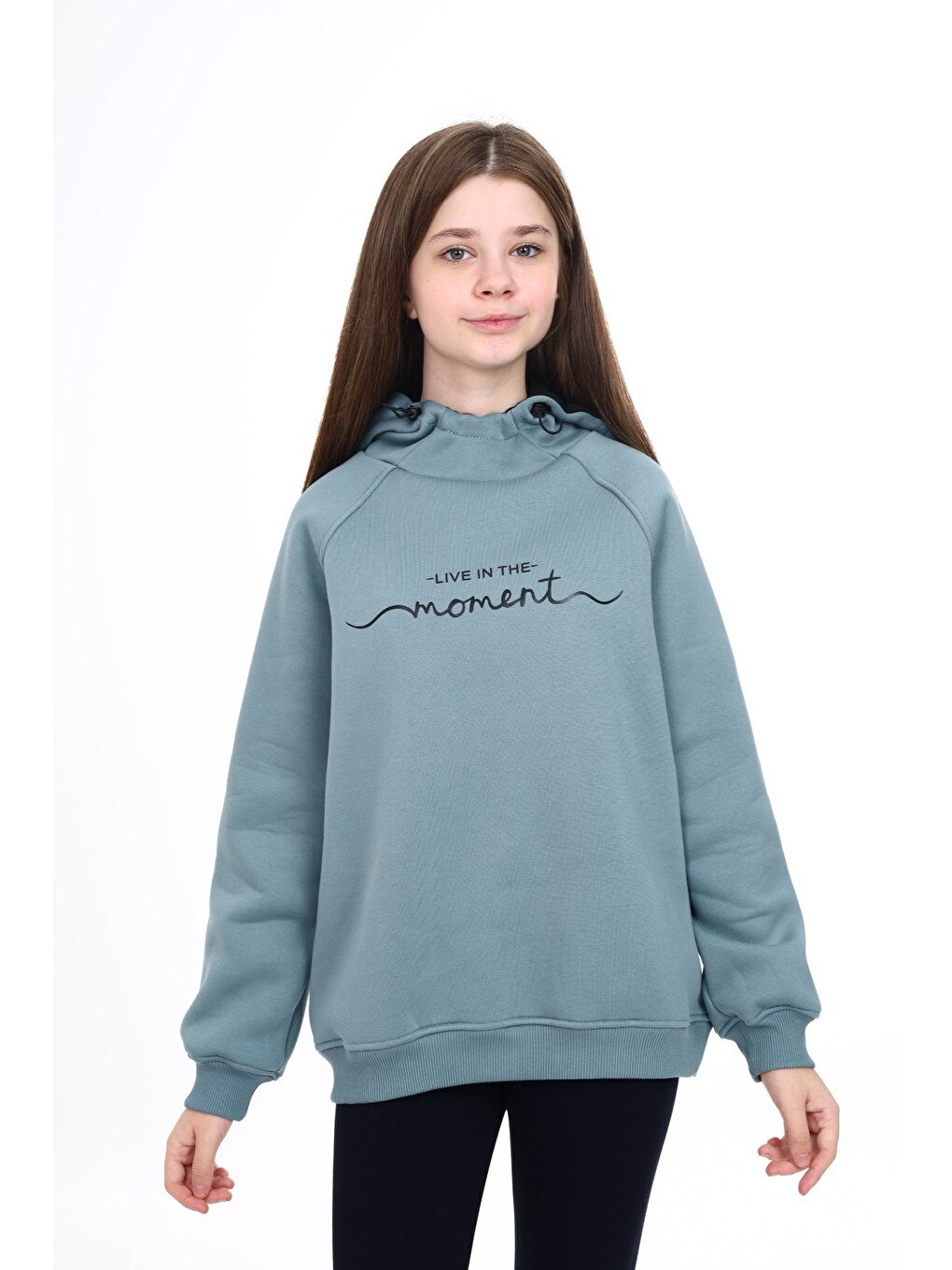 Mavi Kız Çocuk Baskılı Sweatshirt