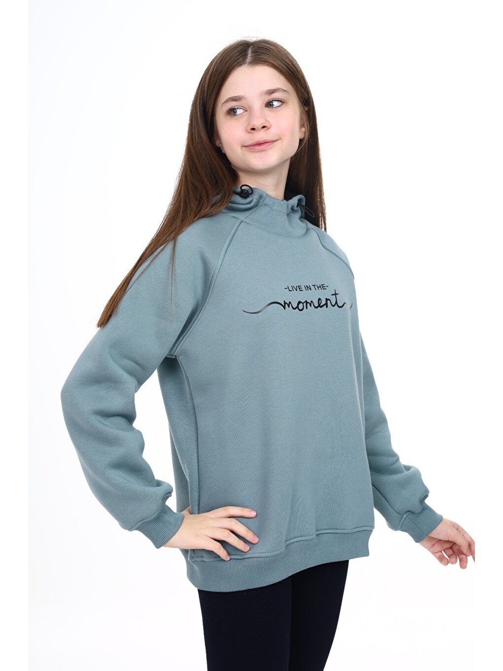 Mavi Kız Çocuk Baskılı Sweatshirt-2