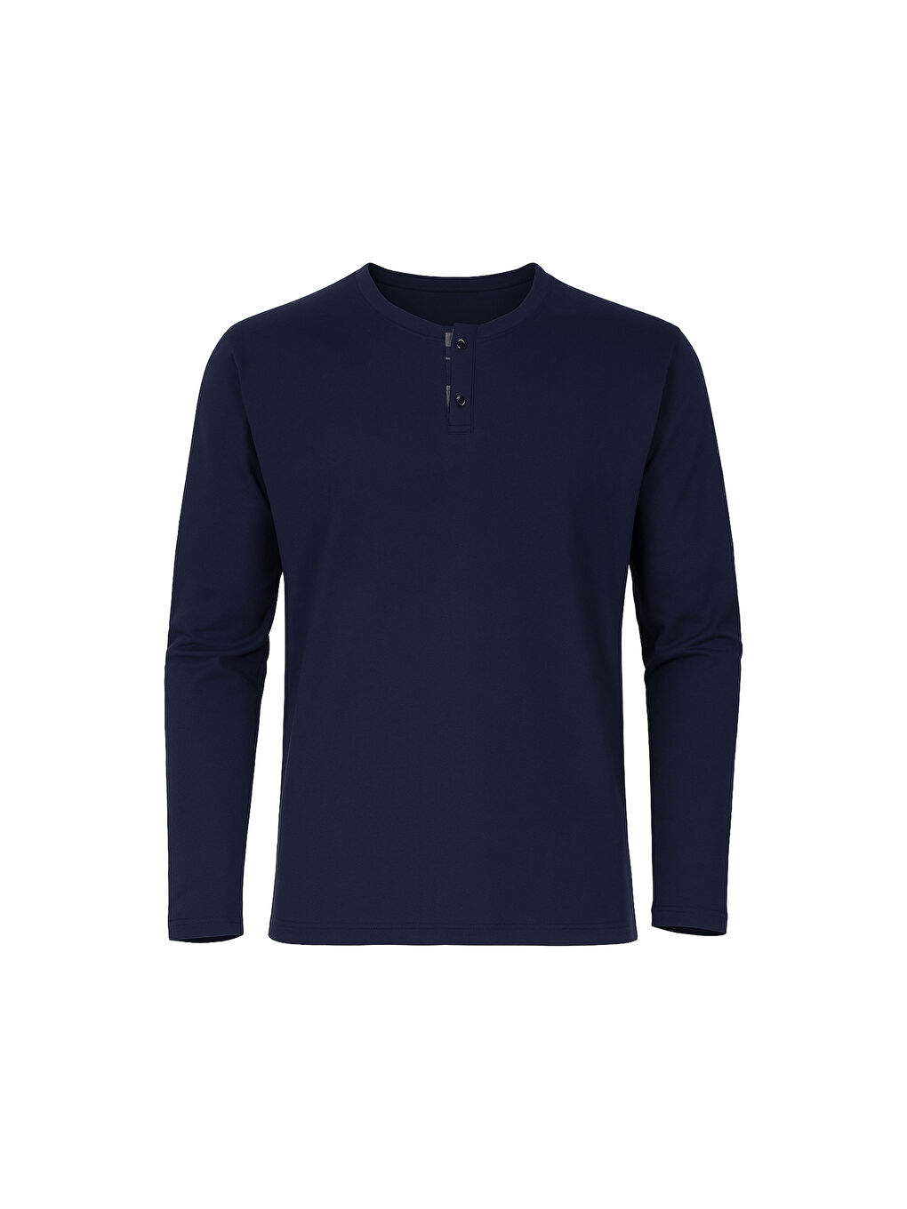 Lacivert Micro Süet Patlı Düğme Detaylı Erkek Pijama Takımı-1