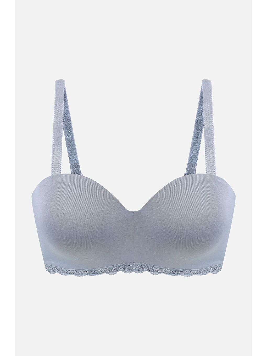 Mavi Kadın Dolgusuz Mikro Straplez Sütyen