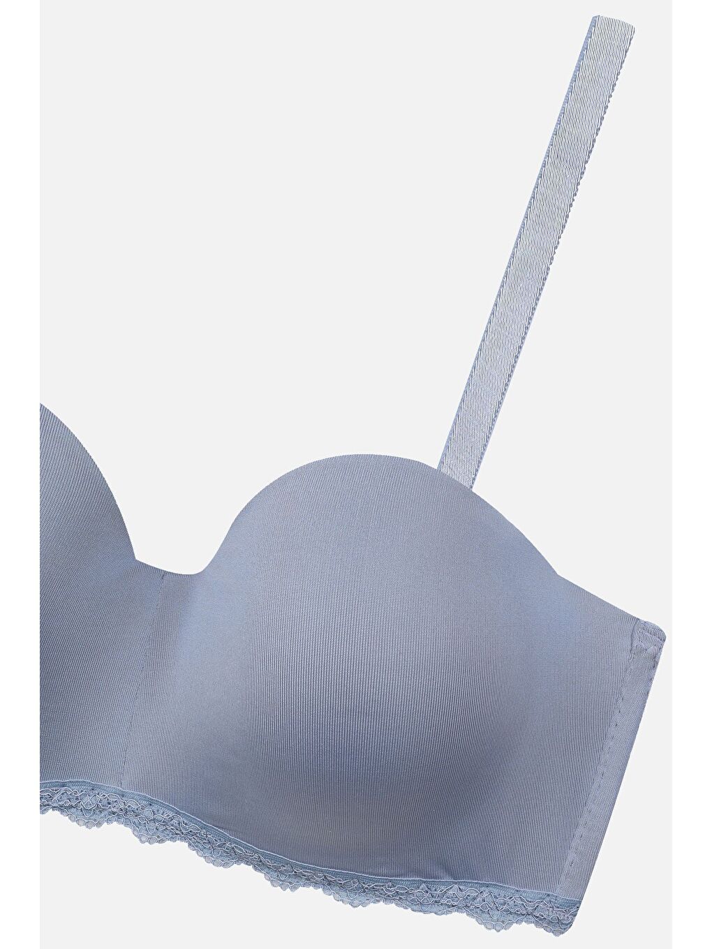 Mavi Kadın Dolgusuz Mikro Straplez Sütyen-2