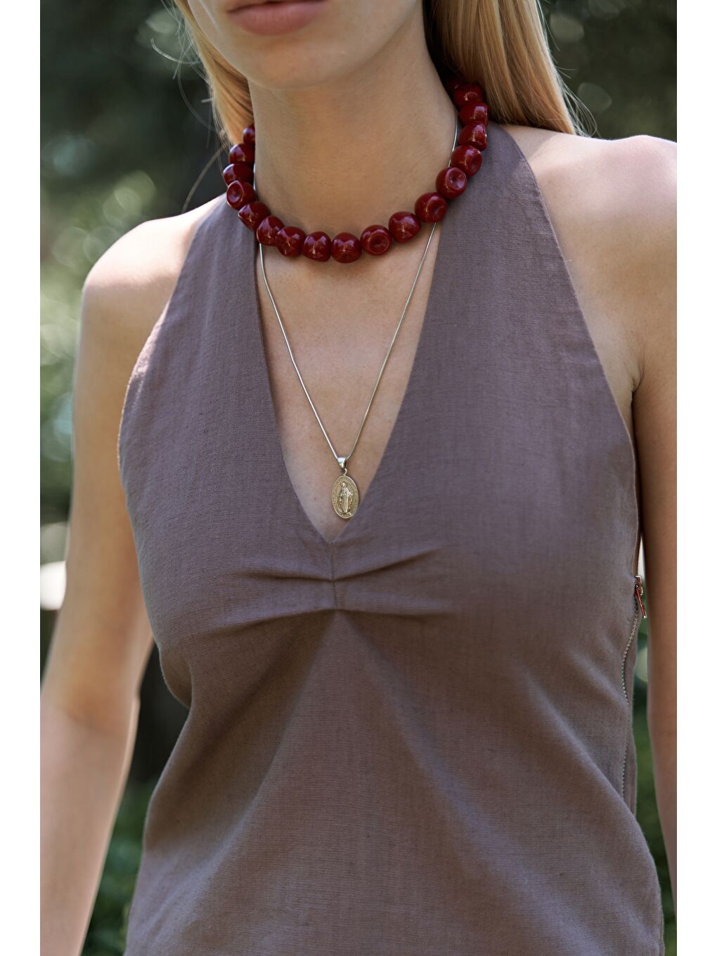 Kahverengi Onagho Boyundan Bağlı Açık Kahve Crop-6